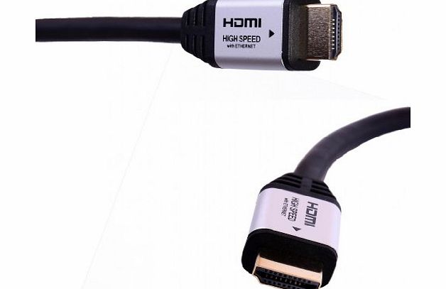 FORSPARK 33 Feet/10 Meters Prime High Speed HDMI CABLE with Ethernet Metal Silver Case A to A Type,Good for XBOX 360 SONY PS3 SKY VIRGIN BOX DVD Blu-ray Nintendo Wii U LCD PLASMA amp; LED TVs AND ALS