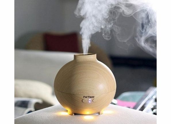 ForTech 600ML Scented Oil Diffuser Aroma Atomizer Diffuser amp; Air Humidifier LED Ultrasonic Purifier Diffuser (sandal wood)