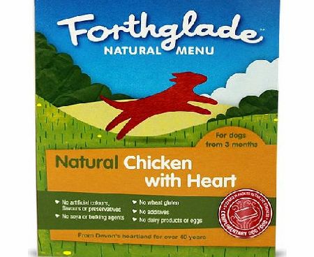 Forthglade Natural Chicken and Heart Menu 395 g (Pack of 18)