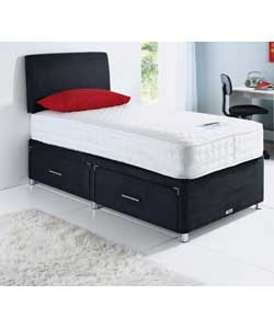 Forty Winks Orlando Black Small Double Divan Bed