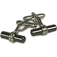 Forzieri Baton - Unconventional Silver Plated Cuff Links