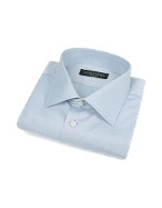Classic Light Blue Spread Collar Italian Dress Shirt