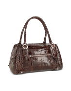 Croco Patent Leather Bowler Bag