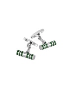 Forzieri Cylinder Sterling Silver Double Sided Cufflinks