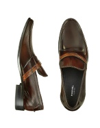 Dark Brown Genuine Leather Italian Mocassin Shoes