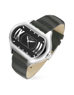 Forzieri Deco - Black Hair-Calf and Leather Fashion Watch