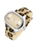 Forzieri Deco - Leopard Hair-Calf and Leather Dress Watch