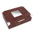 Decorated Sterling Silver and Wood Jewelry Box