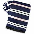Forzieri Derby - Ribbon Bands on Dark Blue Woven Silk Tie