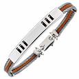 Forzieri Di Fulco - Stainless Steel Bracelet with Sterling Silver Plaque