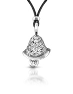 Diamond Mini Bell Charm 18k Gold Pendant
