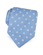 Forzieri Gold Line- Pointed Flower Dots Woven Silk Tie