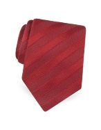 Forzieri Gold Line Textured Bands Woven Silk Tie