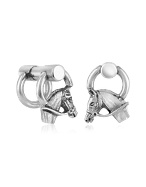 Forzieri Horse Double Sided Sterling Silver Cuff Links