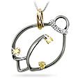 Ladybug 18K Black Gold Diamond Pendant Necklace