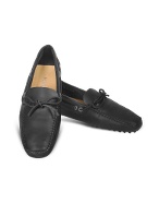Forzieri Mens Black Leather Driver Shoes