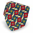 Forzieri Multicolor Diamond and Circle Pattern Pure Silk Tie