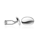 Forzieri Polished Sterling Silver Oval Cuff Links