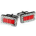 Forzieri Rectangular Silver Plated Cuff Links