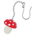 Forzieri Resin and Sterling Silver Mushroom Mono-Earring