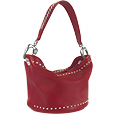 Forzieri Ruby Studded Leather Bucket Bag