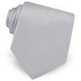 Silver Solid Silk Tie