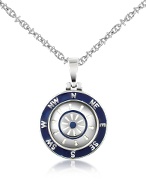 Forzieri Stainless Steel Cardinal Points and Rudder Pendant Necklace