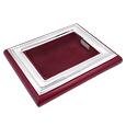Forzieri Sterling Silver and Mahogany Wood Jewelry Tray