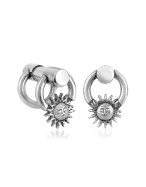Forzieri Sun Double Sided Sterling Silver Cuff Links