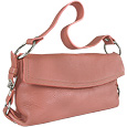 Forzieri Vintage Pink Soft Leather Baguette Bag