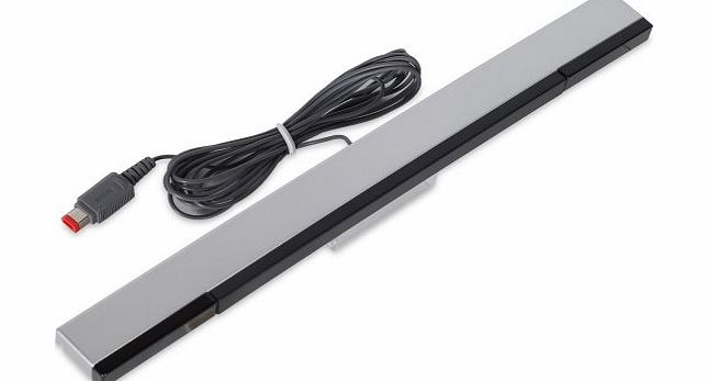 Fosmon Technology Fosmon Premium 9.4 inch Replacement Nintendo Wii/Wii U Wired Sensor Bar with Stand Retail Packaging - Silver/Black