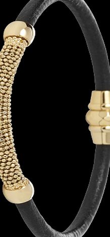 Fossil Black Leather Bracelet JA6626710