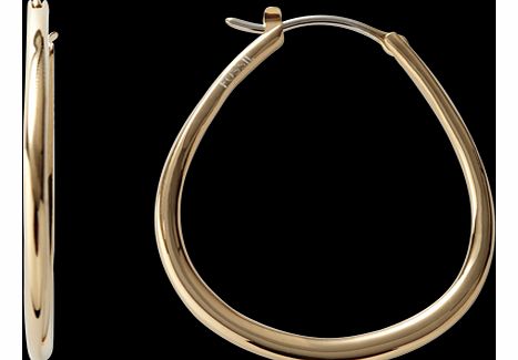 Fossil Iconic Gold Plated Hoop Earrings JF00109710