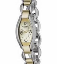 Fossil Ladies Champagne Dial Two Tone Bracelet