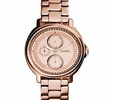 Fossil Ladies Chelsey Rose Gold Watch