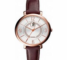 Fossil Ladies Cin-e-matic White Brown Watch