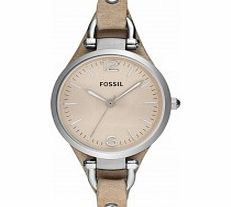 Fossil Ladies Georgia Sand Leather Strap Watch