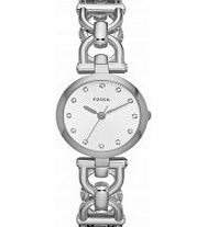 Fossil Ladies Olive Silver Steel Watch