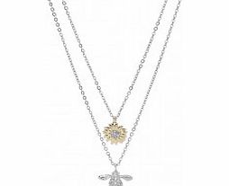 Fossil Ladies Silver Friendship Necklace