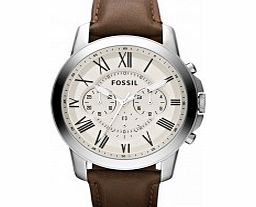 Fossil Mens Grant Brown Chronograph Watch