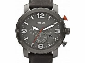 Fossil Mens Nate Chronograph Grey Watch
