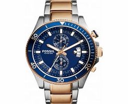 Fossil Mens Wakefield Chronograph Two Tone