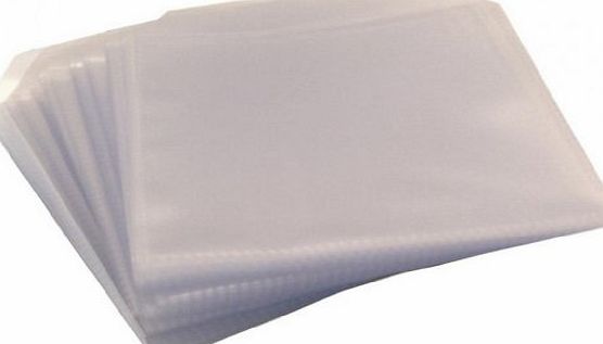Four Square Media 50 CD DVD DISC CLEAR COVER CASES PLASTIC 80 MICRON SLEEVE WALLET - 50 pack