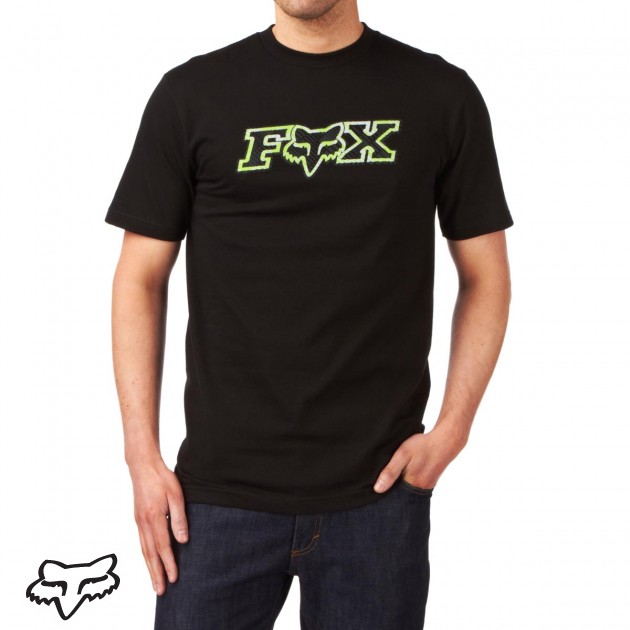 Mens Fox Digitized T-Shirt - Black