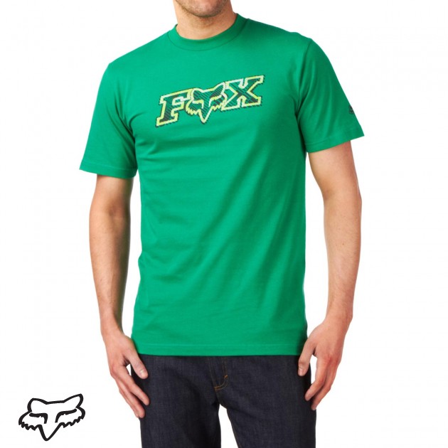 Mens Fox Digitized T-Shirt - Green