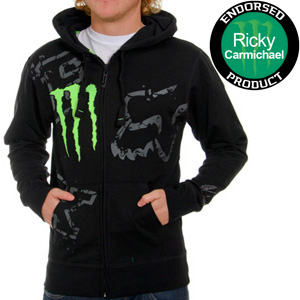 Fox Monster Downfall Zip hoody - Black