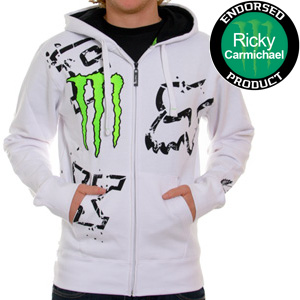 Fox Monster Downfall Zip hoody - White