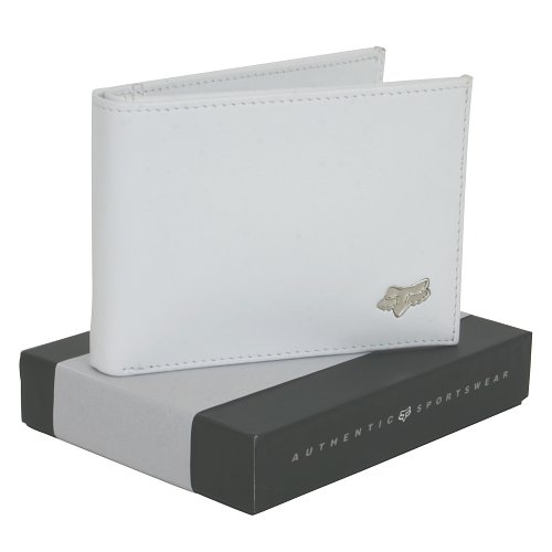 Mens Fox Racing Fox Leather Bifold Wallet White