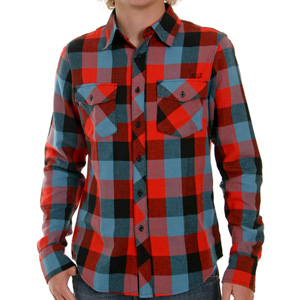 Fox Skeptic Flannel shirt - Flame Red