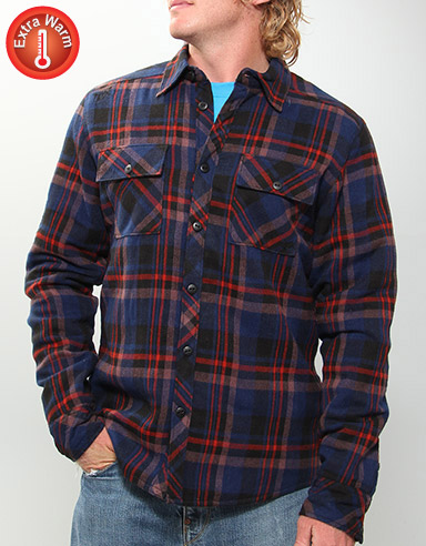 Fox Stylo Quilt lined flannel shirt - Midnight